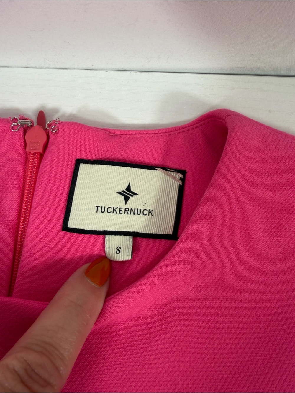 Tuckernuck Hot Pink Feather Jamie Dress Cocktail Party Small - Picture 6 of 10